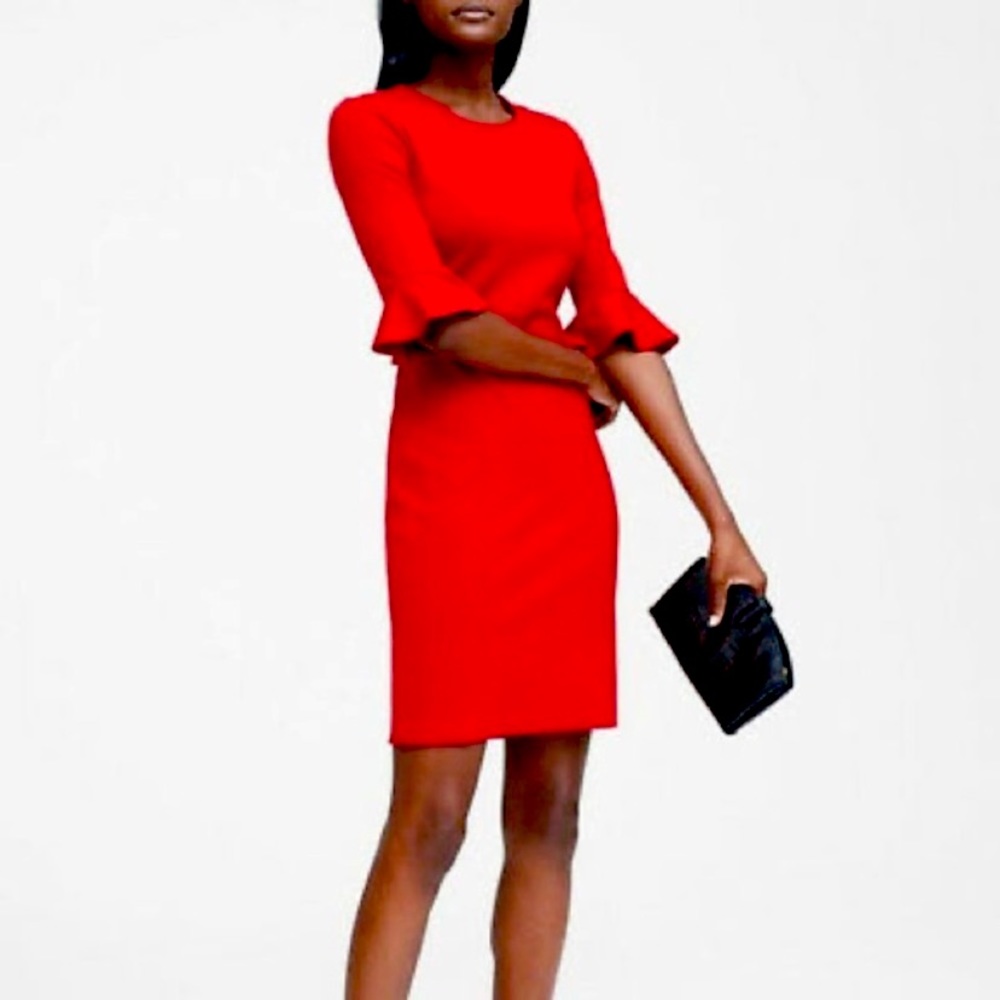 Banana Republic Ponte Red Dress Sz 0